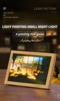 Pintura Iluminada Moderna Y Minimalista Para Dormitorio Luz Nocturna Creativa Tres Colores Ajustables Decoración De Mesa Alumbrado - details 0