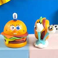 Figuras De SpongeBob SquarePants Delicioso Burger De Cangrejo En Caja Sorpresa Con Patrick Star Squidward Tentacles Juguetes Para Niños - details 2