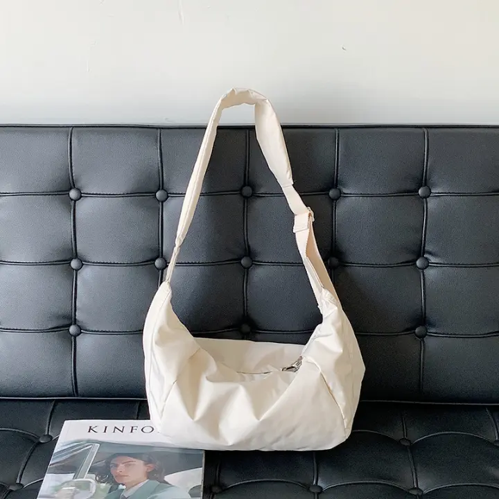Bolso De Hombro Para Mujer De Verano Capacidad Grande Nylon Casual Dumpling Bolso De Color Sólido De Alta Calidad Cruzado - 1