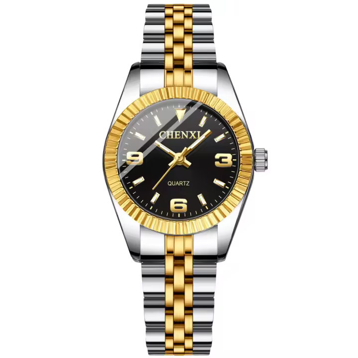 Reloj De Mujer Lujo CHENXI De Cuarzo Con Dial Pequeño Acero Inoxidable Dorado Moda Casual Resistente Al Agua Manos Luminosas Estilo Elegante - 1