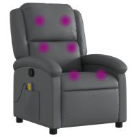 vidaXL Sillón de masaje reclinable cuero sintético Negro, Crema, Marrón Sillon Dormitorio Sillon Comodos Silla Relax Sillón Sofá - details 3