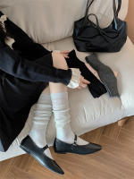 Medias Largas De Algodón Para Mujer Estilo Casual Fashion Comodidad Ajuste a Pierna Medias Hasta La Cadera Color Sólido - details 3