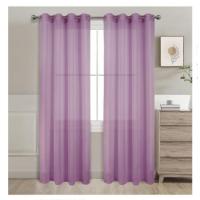 Cortina visillo liso 140x260cm.Decorar para el hogar, sala de estar y dormitorio, estilo americano, 100% poliester.1 panel.Ref：7912 - details 9