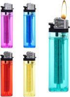 DISPAU Pack de 50 Mecheros Desechables Transparentes de plástico con Rueda de Piedra, Enciende con Estilo y Comodidad - details 1