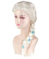 Pelucas De Cosplay Para Niñas Princesa Elsa Disfraz De Reina De Hielo Para Vestir Fiesta De Halloween Carnaval Purim Disfraz De Cabello Elsa - details 1