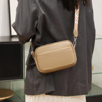 Bolso cruzado de piel auténtica para mujer, bandolera de diseñador de lujo, Color sólido, 100%, 2023 - details 16