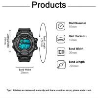 Reloj Deportivo Para Hombre YIKAZE Con Función De Cronómetro Y Contador Regresivo Resistente Al Agua Multifuncional Digital Reloj Militar De Exteriores Regalo - details 6