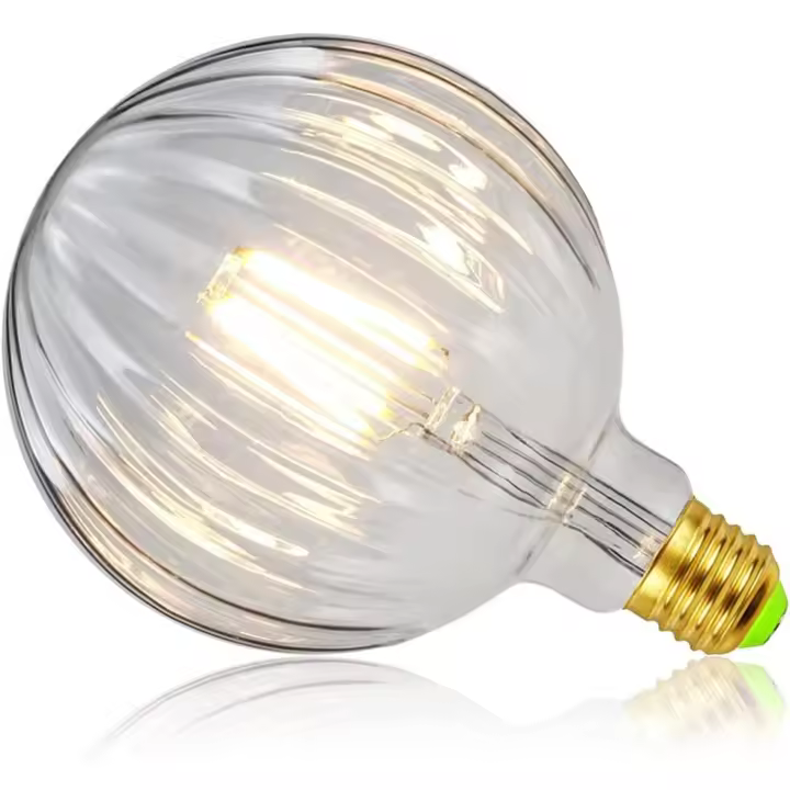 ZVD Bombillas LED de Sandía φ125mm - 4W 2700K - Vidrio Transparente - E27 - 1