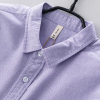 Camisa Larga De Algodón Para Hombre Estilo Nuevo Moda Confort Simplicidad Casual Ropa Masculina Camisa Oxford De Cuello Enrollado Tipo De Cierre: Doble Filo - details 13