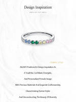 Zenyth-Anillo de Plata de Ley 925 Auténtica para Mujer, sortija de circorita de Colores brillantes, joyería FINA Clásica, sortija de circonita a la moda - details 1