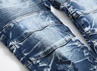Jean Retro De Buzo Para Hombre Estilo Moderno Con Bolsillo Y Cierre De Cremallera Tejido De Dénim Elástico Slim Straight - details 17