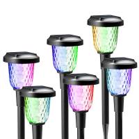 Iluminación De Jardín Solar Con Sensor De Luz Exterior Impermeable Acero Inoxidable Y Vidrio Espadaña LED Para Paisaje Camino - details 3