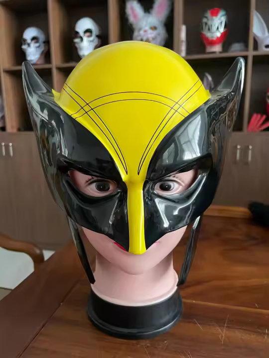 Disfraz De Halloween Deadpool Avengers Máscara Y Casco De Lobo Wolverine En PVC Amarillo Para Hombres Regalo De Cumpleaños DIY - 1