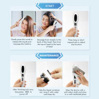 Peine de masaje eléctrico con luz roja y azul para masaje del cuero cabelludo, peine medicinal para el cuidado del cabello. - details 15
