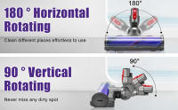 Dyson V7 V8 V10 V11 V15 Cyclone Accesorio de piso de turbina de Chorro Directo Accesorios de aspirador de Aluminio Mercancías normes - details 1