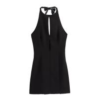 Vestido De Mujer PB&ZA 2024 Primavera Elegante Y Moda Ajustado Con Decoración De Lazo V-Neck Sin Mangas Cierre Pullover Mini - details 2