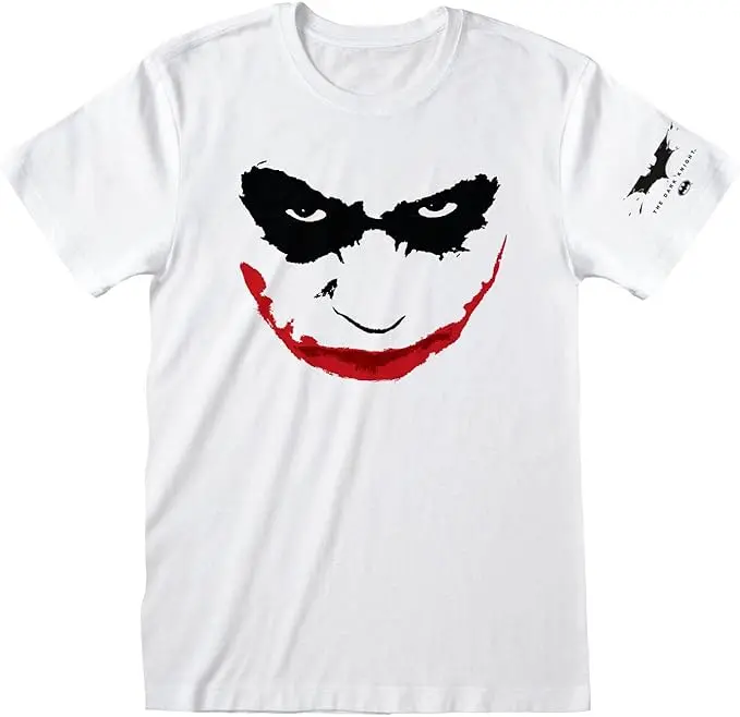 Camiseta Hombre Batman The Dark Knight Joker Smile Blanco - 1