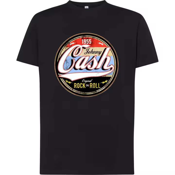 Camiseta  Johnny Cash - | Algodón | Manga Corta y Manga Larga - Tejido tubular, sin costuras laterales. - Punto liso - 1