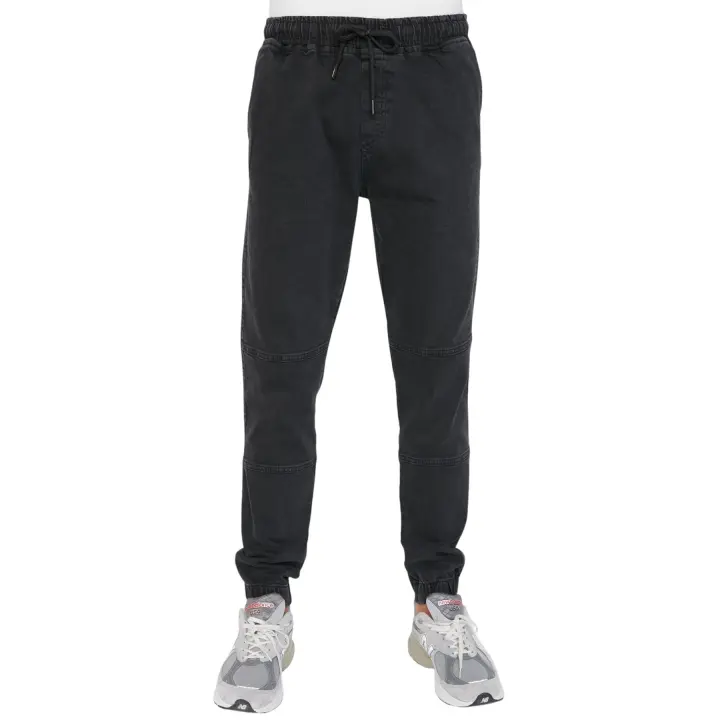 Trendyol Anthracite Comfortable Pattern Stitching Detailed Jogger Jeans Denim Trousers Tmnaw23Je00060 - 1