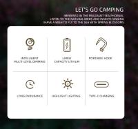 Lámpara De Camping LED Retro 1200mAh Luz De Emergencia Impermeable IPX4 Carga Tipo C Para Exterior Linterna Colgante Para Tienda De Campaña 2700K/6500K - details 1