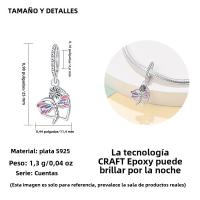 Colgantes De Libélula Exquisita De Plata 925 Sterling Con Zirconia Brillante Para Pulseras DIY Colorido Adecuado Para Fiestas Y Aniversarios - details 16