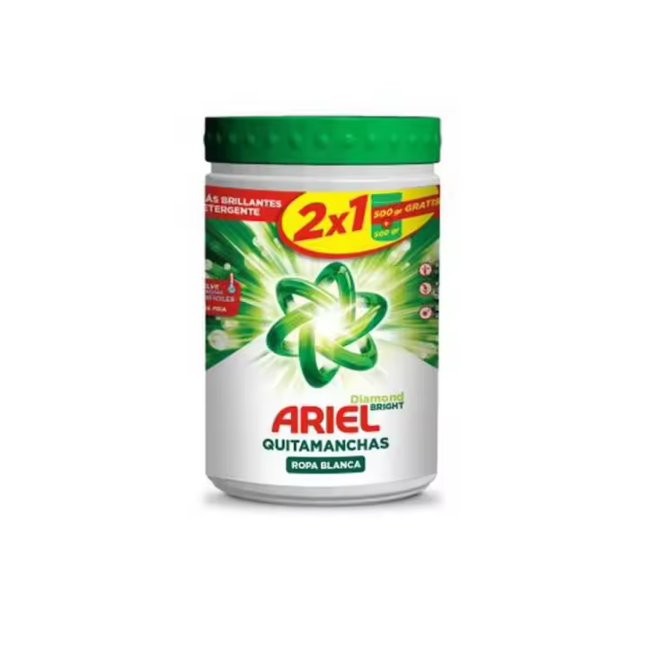 Quitamanchas Detergente Ropa Blanca Polvo 500+500gr- Ariel - 1