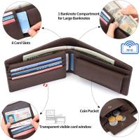 Carteras para Hombre, Monedero Hombre de Piel con RIFD Bloqueo, Cartera Hombre con 9 Ranuras para Tarjetas de crédito, Billeteras para Hombre-Regalo para Hombre - details 0