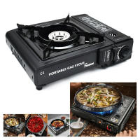 Cocina Portátil ADM  DUAL  de Doble Quemador con Sistema de Seguridad y Encendido Automático, Perfecta para Aire Libre y Hogar, Color Negro con Acabados Plateados - details 8
