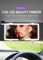 Espejo De Maquillaje Para Coche Con LED Y Ajuste Tridimensional Ultrafino Visera Solar Espejo HD Para Mujer Interior Del Coche - details 0