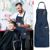Delantal De Denim Para Cocina Resistente Al Aceite Con Bolsillos Para Herramientas Para Hombres Y Mujeres Adultos Estilo De Café - details 0