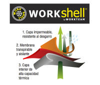 Workteam Chaleco Softshell Alta Visibilidad, Cortavientos, Impermeable e Interior de Alta Capacidad Térmica. Unisex. Pedir una talla más. - details 1