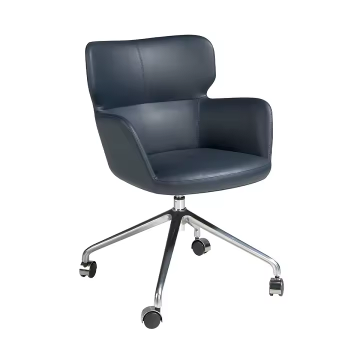 ANGEL CERDÁ 4110C Silla oficina giratoria polipiel azul , Azul , Polipiel , 58 x 59 x 80 cm. - 1