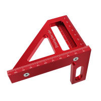 Regla De Triángulo De Miter De Aluminio Para Carpintería Precision Agujero Scribe Rectángulo Protractor De 45/90 Grados Para Madera - details 6
