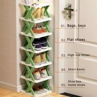 Organizador De Zapatos Multi-Ayer DIY Desmontable Armario De Almacenamiento Para Ropa Y Zapatos Con Puertas De Colores Para Dormitorio Y Familia - details 1