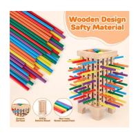 Juego de Mesa de Madera, 42 Dados de Madera de Colores, juguetes Educativos de Matemáticas para niños de 3, 4, 5 y 6 años, juego de motricidad FINA. - details 0