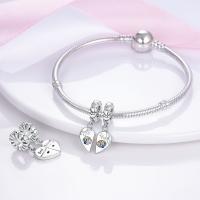 Encanto De Colgante De Árbol De Familia Platinado En Plata Para Pulsera De Bangle Y Collar DIY Regalo Con Doble Vuelo Aéreo - details 244