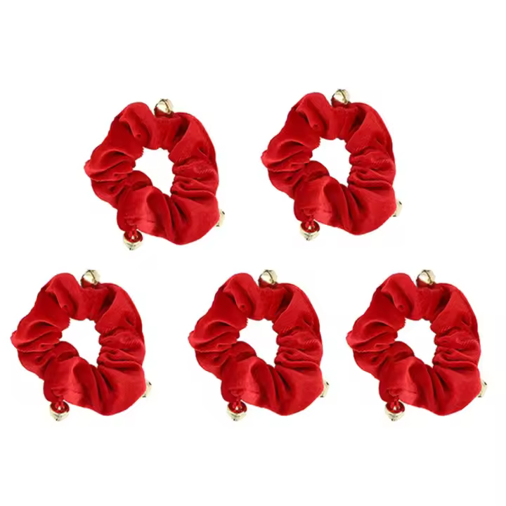 Pieza Coleteros elásticos con lentejuelas para mujer, coleteros navideños, tocados de felpa para festivales, para mujeres y niñas - 1