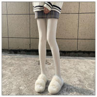 Medias De Pescar Japonesas Para Mujer Blancas Tejidas Con Torsión Leggings Elásticos De Otoño Solids Medias De Ropa Interior - details 8