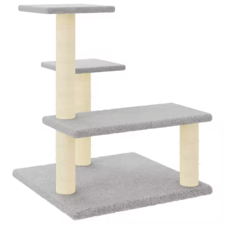 Rascador para Gatos con postes de isal gris Claro 61 cm - 1