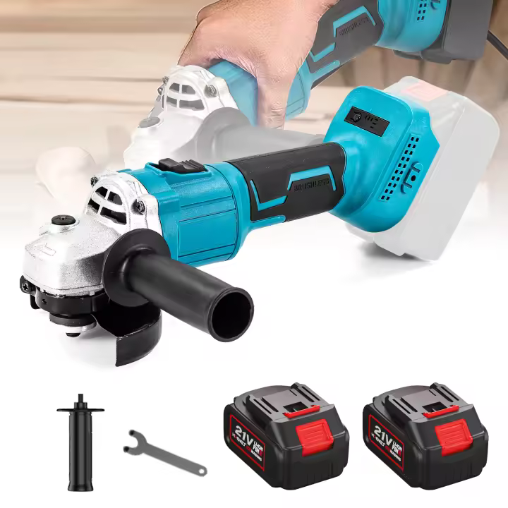 Amoladora angular sin escobillas M14 de 125mm, máquina cortadora y pulidora, amoladora angular eléctrica inalámbrica, herramienta eléctrica para batería Makita de 18V - 1