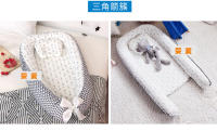 Almohada para bebé con diseño de panal, transpirable, plegable, lavable, portátil, para cama de bebé, relajante, biónica, colchón de viaje - details 5