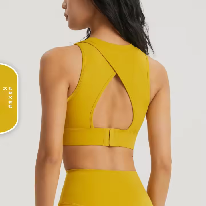 Lycar Top de fitness para mujer Sujetador deportivo con espalda hueca ropa de gimnasio y yoga de secado rápido Cierre de hebilla - 1
