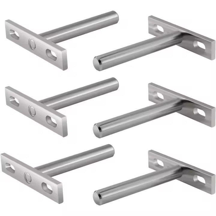 Soportes de Metal para estante flotante, fijaciones ocultas de 3 pulgadas, soporte oculto para estante flotante para montaje en pared - 1