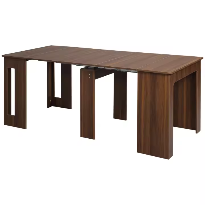 HOMCOM Mesa de Comedor Extensible para 4-6 Personas Mesa Consola con Alas Abatibles Mesa Auxiliar Multifuncional para Estudio Cocina Carga 60 kg 180x85x75 cm - 1