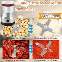 Molinillo de Café Eléctrico Molinillo de 200W Molinillo Eléctrico de Café 300ml Molinillos de Especias para Molinillo Semillas Especias Secos(Plata) - details 4