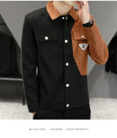 Nueva Chaqueta Casual De Moda Para Hombres Drill Colorido Ajustada Estilo Coreano Solitaria Abierta Cierre De Botones Polyester Para Otoño - details 8