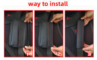 Almohadilla De Cinturón De Seguridad De Cuero PU Para Coche Cubierta De Hombro Transpirable Protección Accesorios De Automóvil Interior - details 1