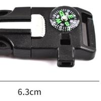 6 piezas de herramientas de supervivencia al aire libre con hebilla multifuncional, equipo de supervivencia, equipo de supervivencia, pulsera de paracord para camping, viajes al aire libre, - details 1