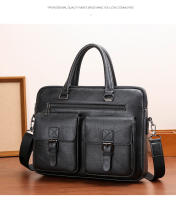 Bolso De Negocios Para Hombre De Lujo En Cuero PU Bolso De Mano Para Laptop Y Archivos A4 Estilo Oficina Y Almuerzo - details 10