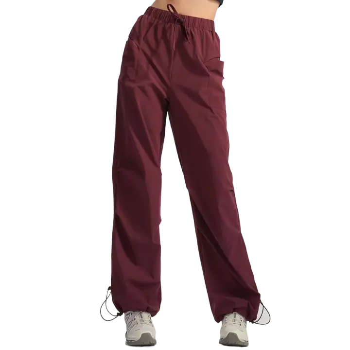Nuevos Pantalones Deportivos Casuales Para Mujer 2024 Alta Cintura Pierna Ancha Secado Rápido Nylon Montañismo Running Yoga - 1